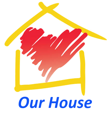 Logo for Our House, a homeless shelter in Fulton, Missouri, where Garrett & Cailin are originally from.